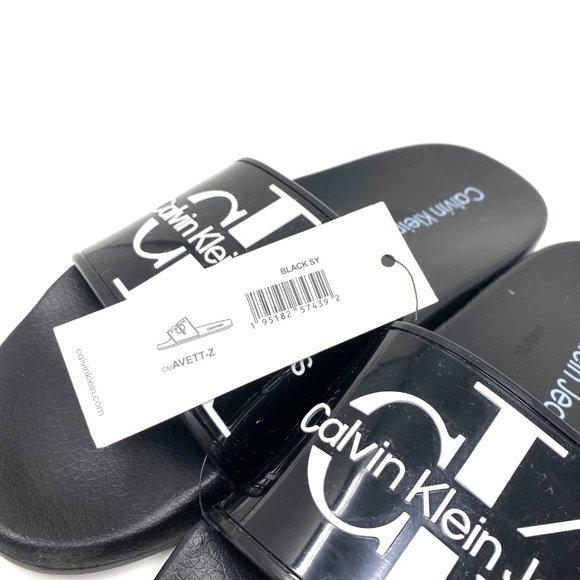 💖MEGA SALE💖Calvin Klein Men's Slide Sandal Premium Comfort Monogram Pool Black - Picture 7 of 7